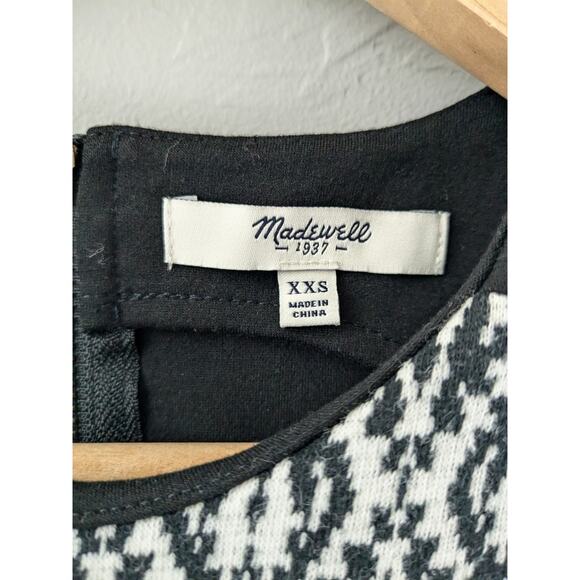 MADEWELL Black & White Jacquard Sleeveless Dress Size XXS - Picture 9 of 11